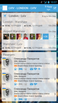 Chat in twitter wall. With the help of a hashtag of the event, messages from Twitter and Facebook, are tightens into twitter wall.